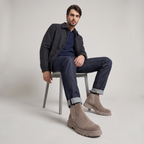 Bottines Chelsea en daim pour homme – Bottines décontractées à enfiler