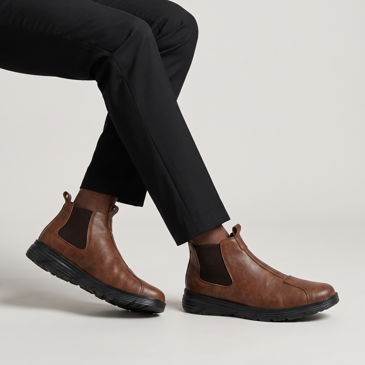 Bottes Chelsea homme – Bottines décontractées vintage à enfiler