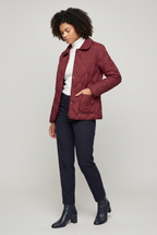 Women’s Plus Size Quilted Jacket - Collared Button Front Coat
