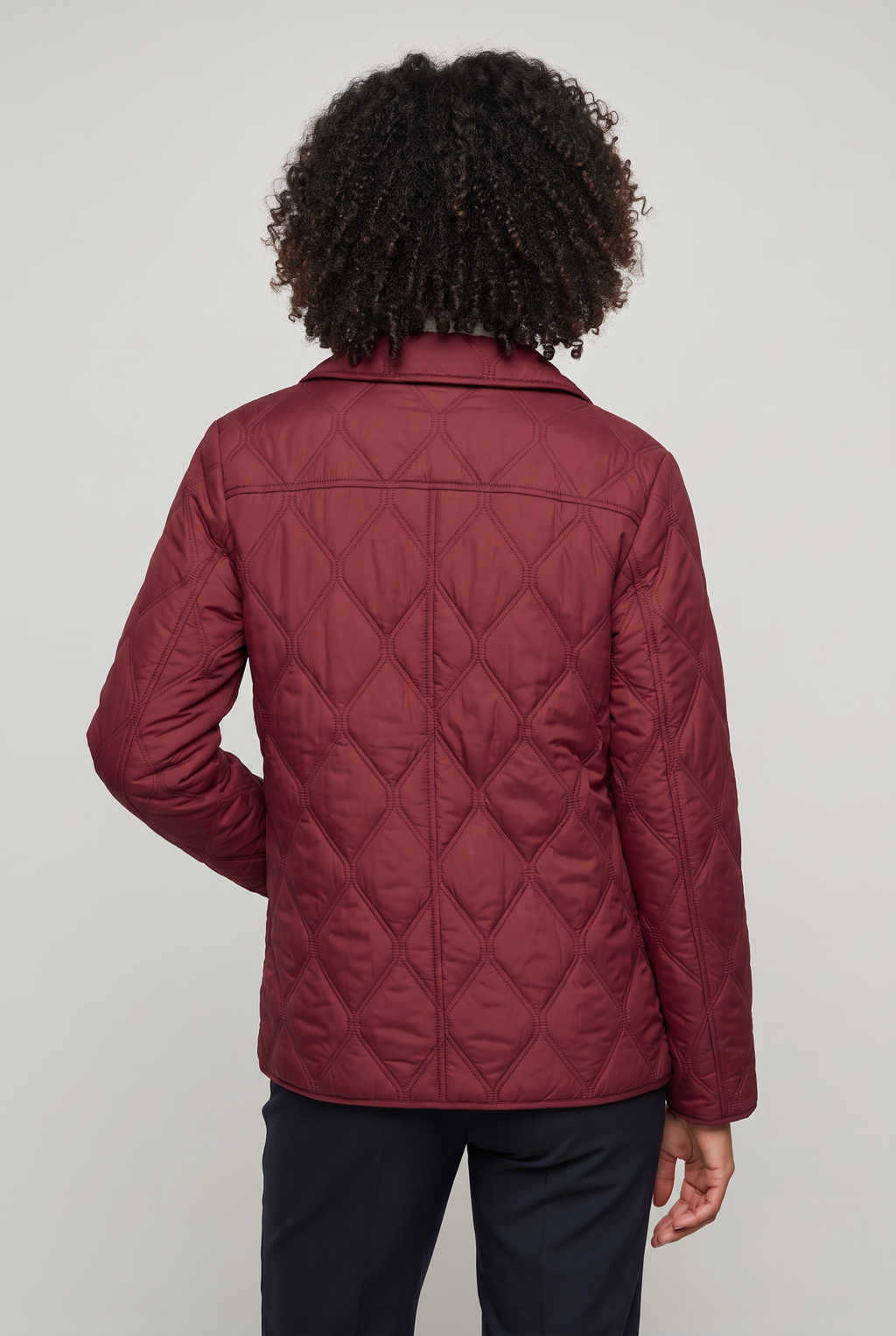 Women’s Plus Size Quilted Jacket - Collared Button Front Coat