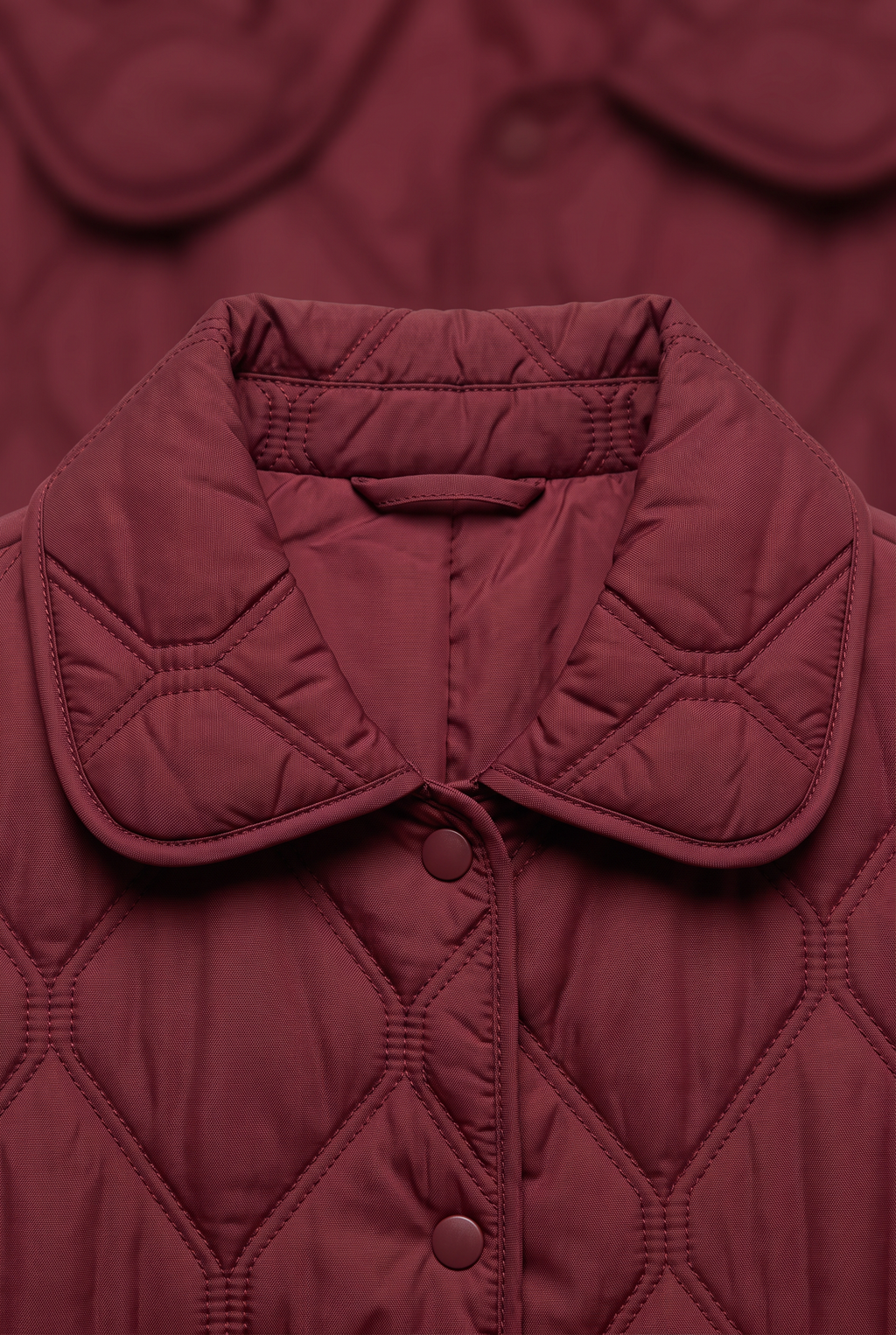 Women’s Plus Size Quilted Jacket - Collared Button Front Coat