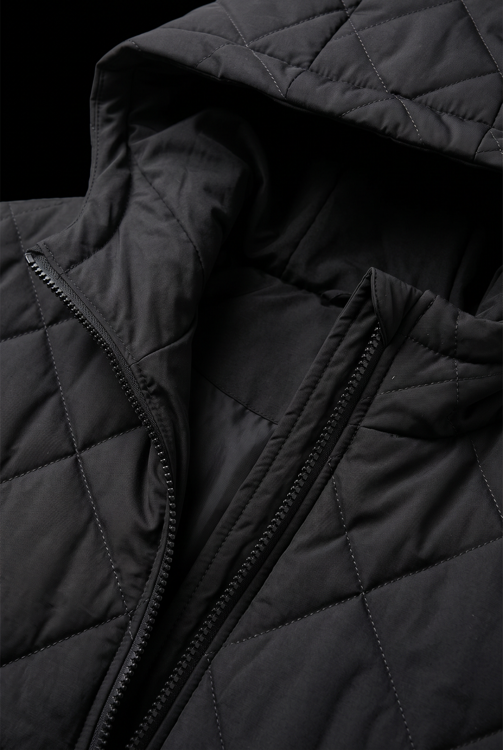 Women’s Plus Size Hooded Quilted Long Coat