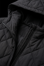 Women’s Plus Size Hooded Quilted Long Coat
