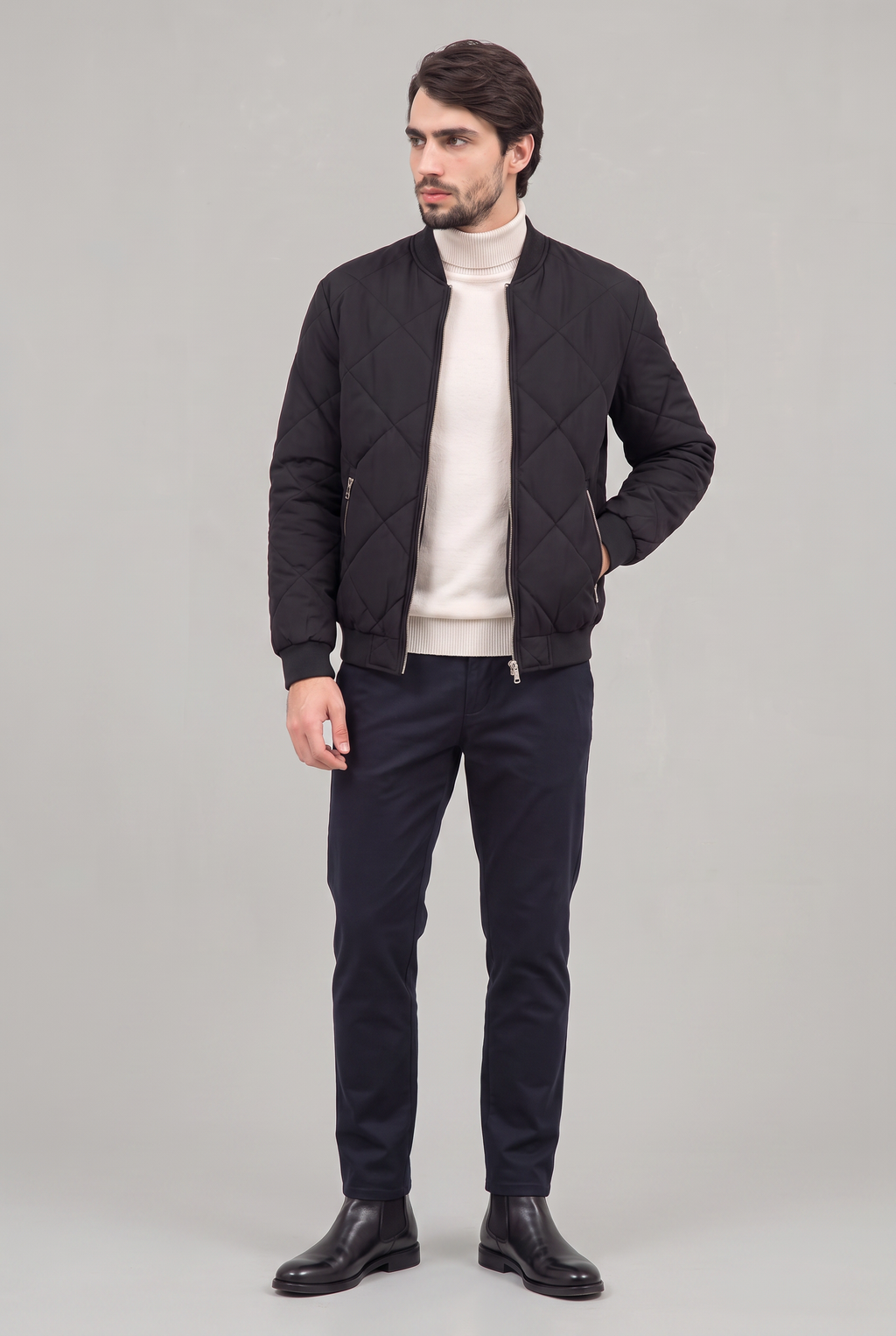 Men’s Fleece-Lined Quilted Jacket