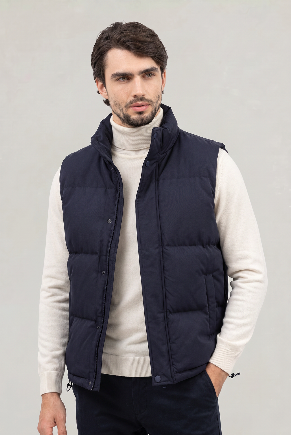 Men's Puffer Vest - Thick Sleeveless Winter Layer