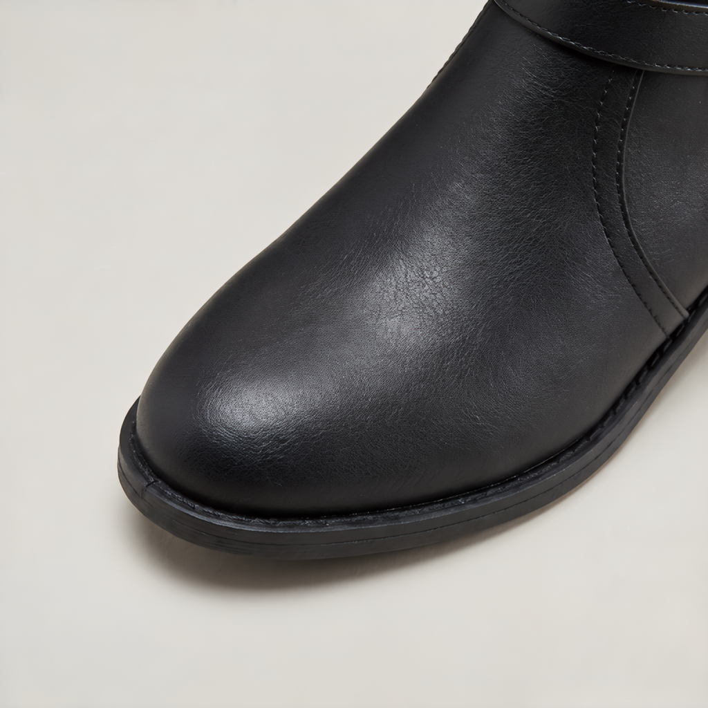 Women’s Knee-High PU Leather Boots – Tall Riding Style