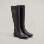 Women’s Knee-High PU Leather Boots – Tall Riding Style