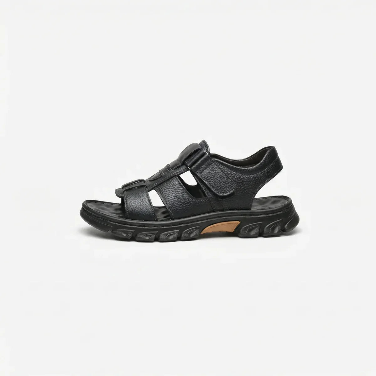 Valenomode - Men’s Leather Strap Summer Sandals