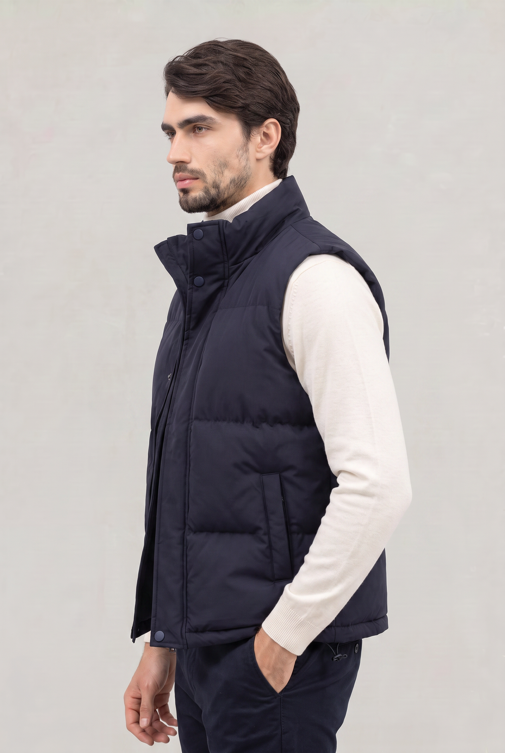 Men's Puffer Vest - Thick Sleeveless Winter Layer
