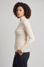 Chandail col roulé en tricot pour femme – Chandail à manches longues