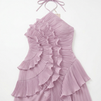 Women's Ruffle Wedding Guest Maxi Dress