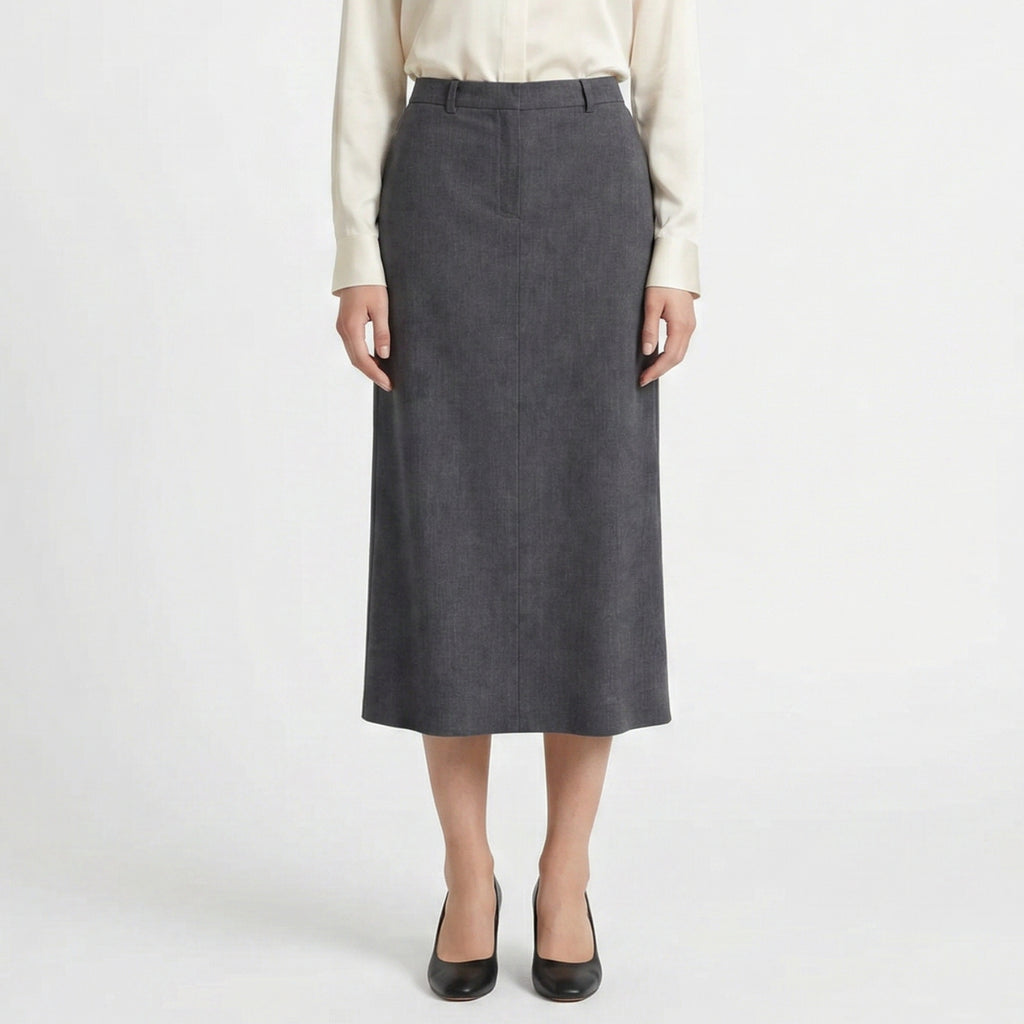 Valenomode - Women’s Straight Leg Elegant Midi Skirt