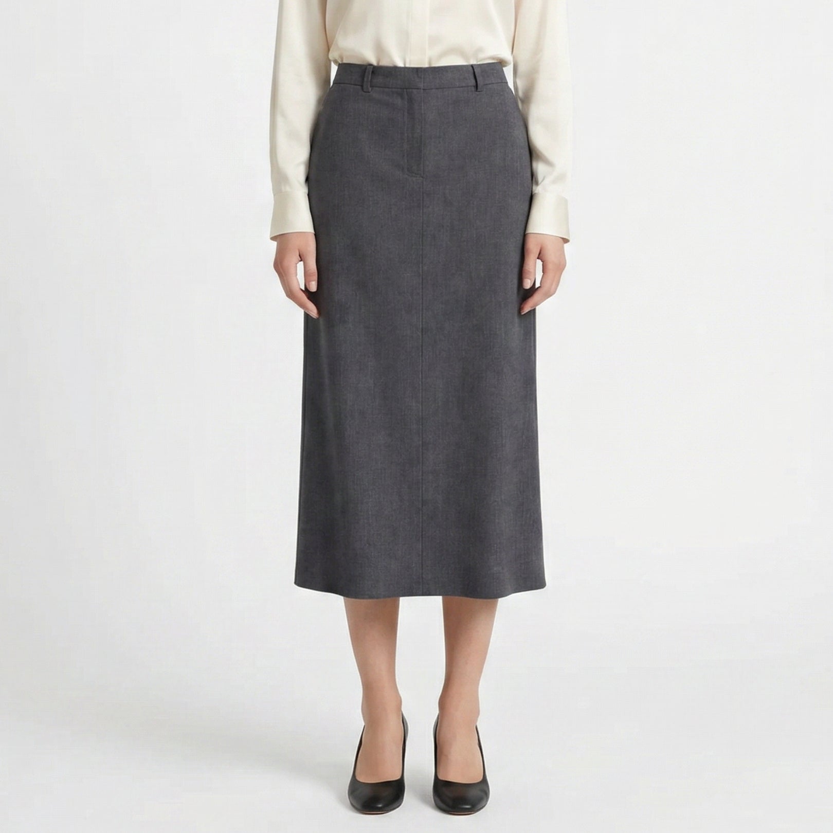 Valenomode - Women’s Straight Leg Elegant Midi Skirt