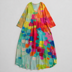 Women’s V-Neck Printed Maxi Dress