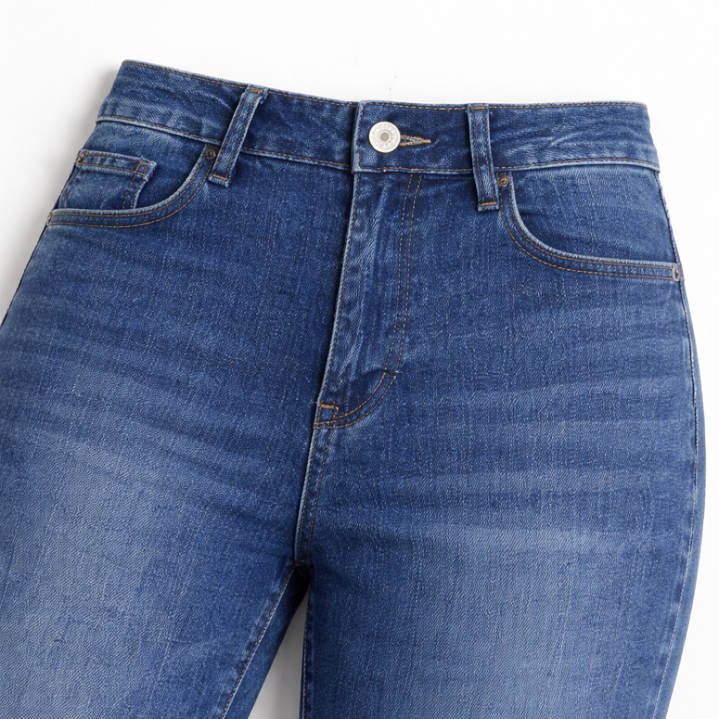 Women's High Waist Barrel Leg Jeans — Retro Wide Fit Stretch Denim