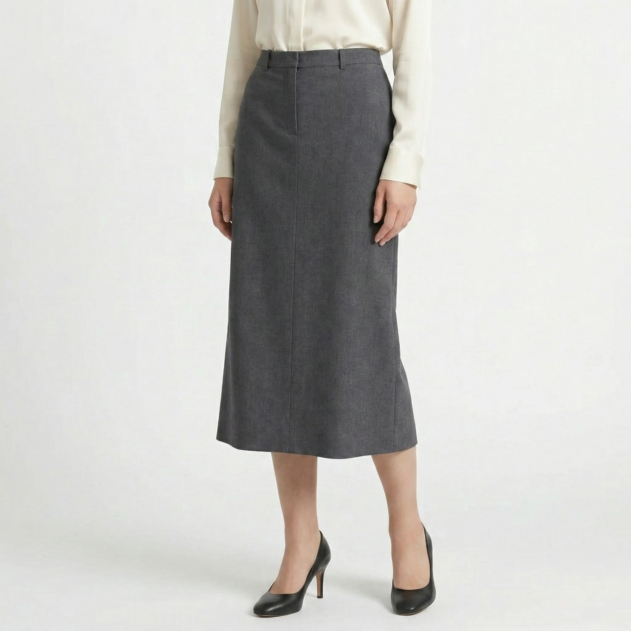 Valenomode - Women’s Straight Leg Elegant Midi Skirt