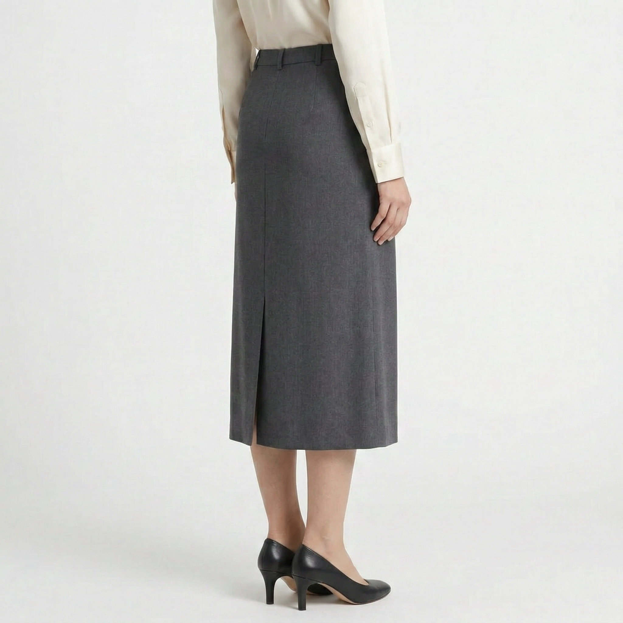 Valenomode - Women’s Straight Leg Elegant Midi Skirt