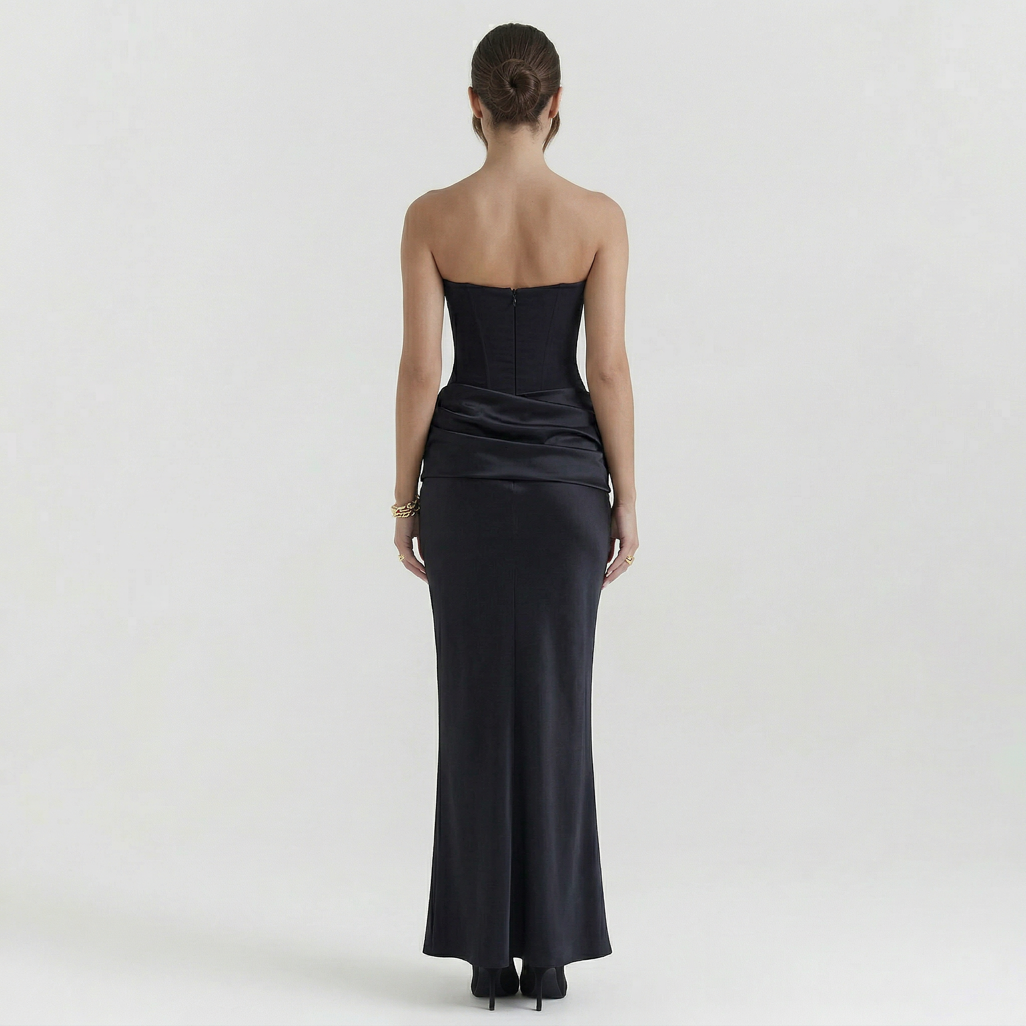 Women’s Strapless Wedding Guest Maxi Dress