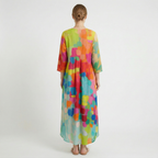 Women’s V-Neck Printed Maxi Dress