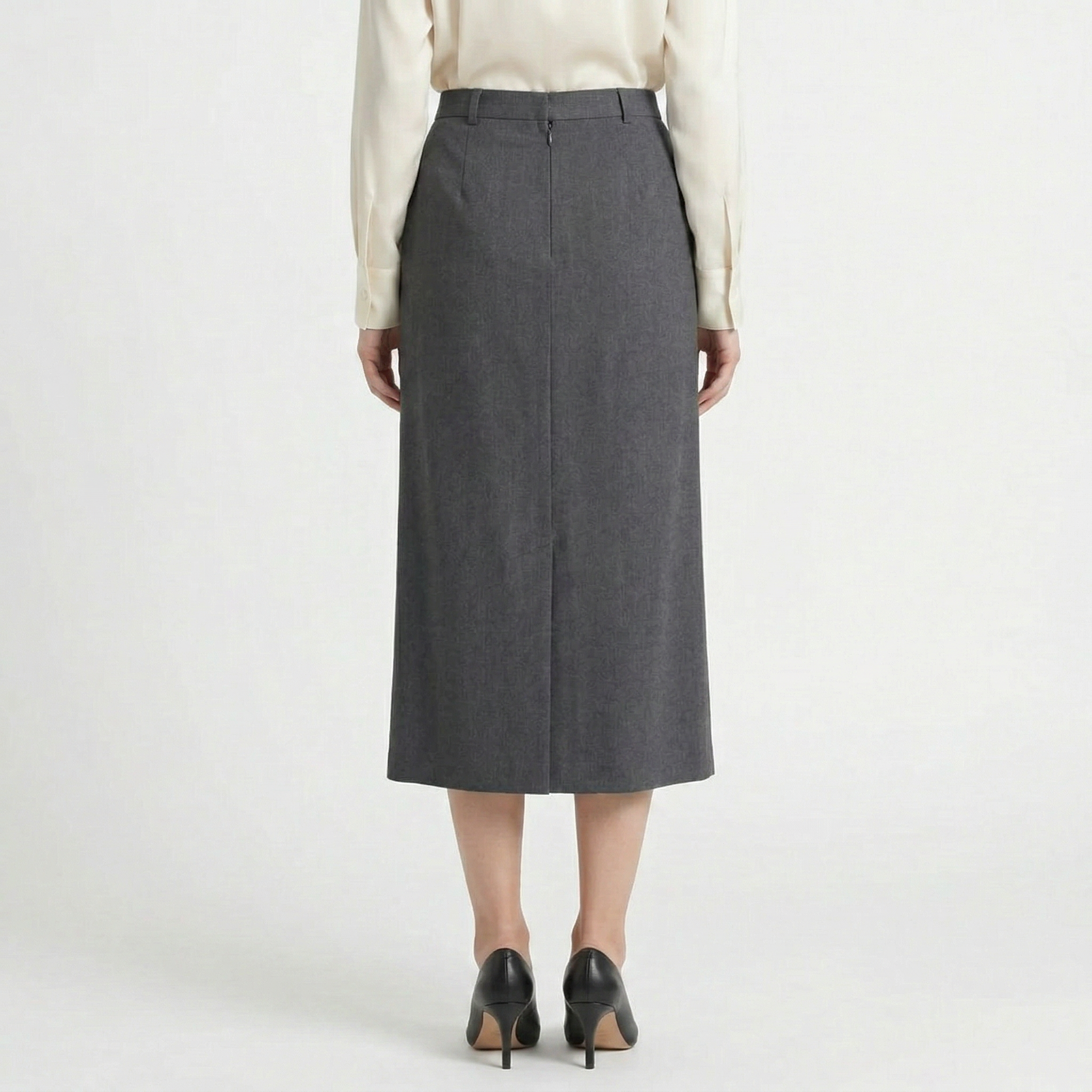 Valenomode - Women’s Straight Leg Elegant Midi Skirt