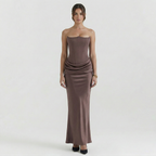 Women’s Strapless Wedding Guest Maxi Dress