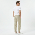 Men’s Drawstring Waist Straight-Leg Trousers