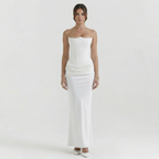 Women’s Strapless Wedding Guest Maxi Dress