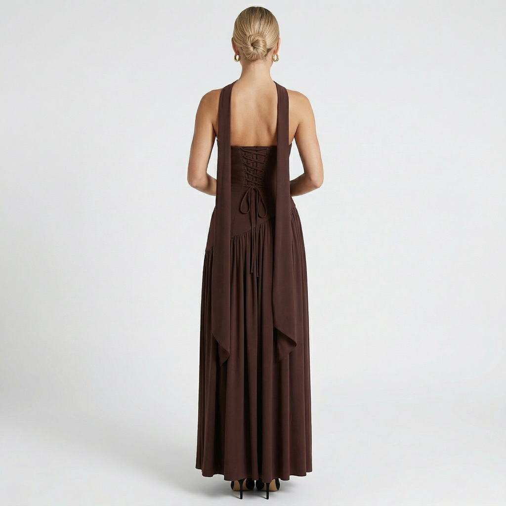 Women’s Strapless Backless Maxi Dress