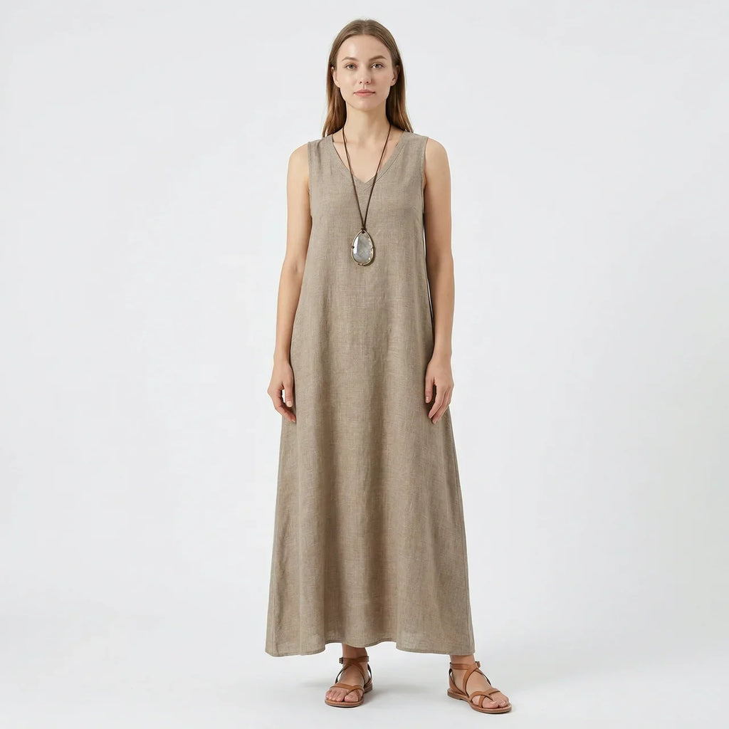 Women's A-Line Summer Sleeveless Midi Dress