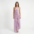 Women's Ruffle Wedding Guest Maxi Dress
