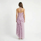 Women's Ruffle Wedding Guest Maxi Dress