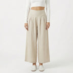 Valenomode - Women’s Wide Leg Summer Pull-On Trousers