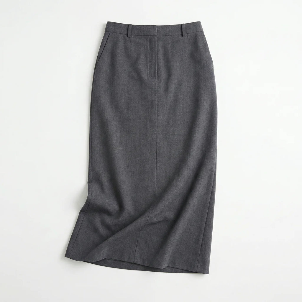 Valenomode - Women’s Straight Leg Elegant Midi Skirt