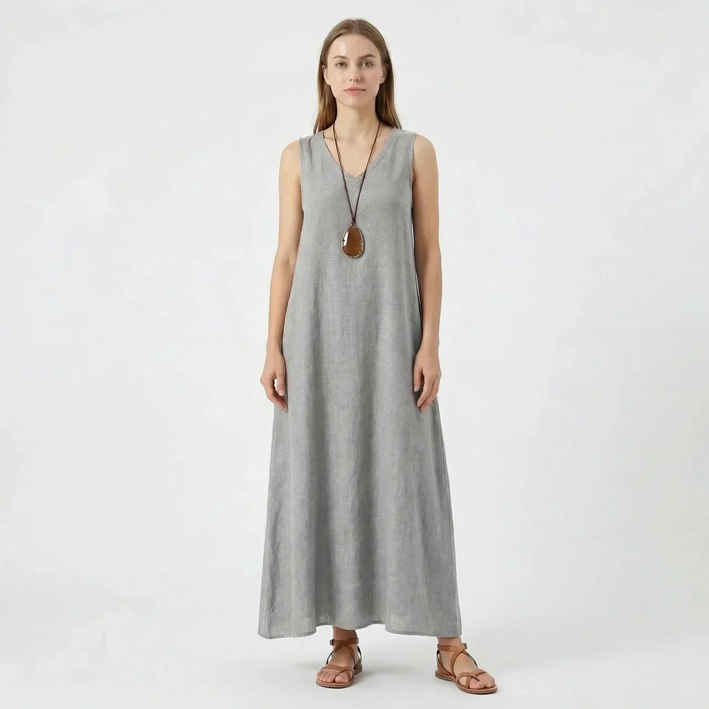 Women's A-Line Summer Sleeveless Midi Dress