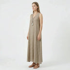 Women's A-Line Summer Sleeveless Midi Dress