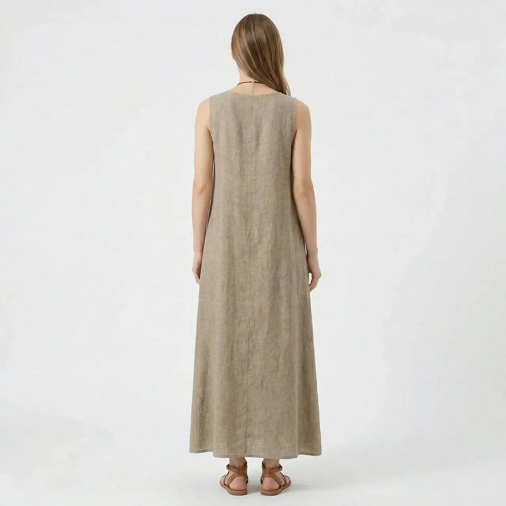 Women's A-Line Summer Sleeveless Midi Dress