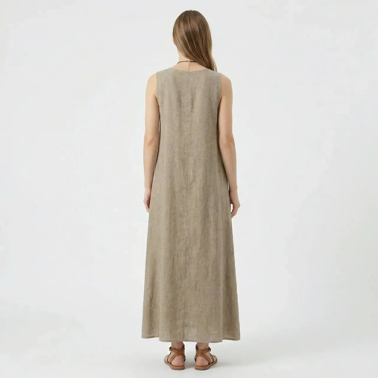 Women's A-Line Summer Sleeveless Midi Dress
