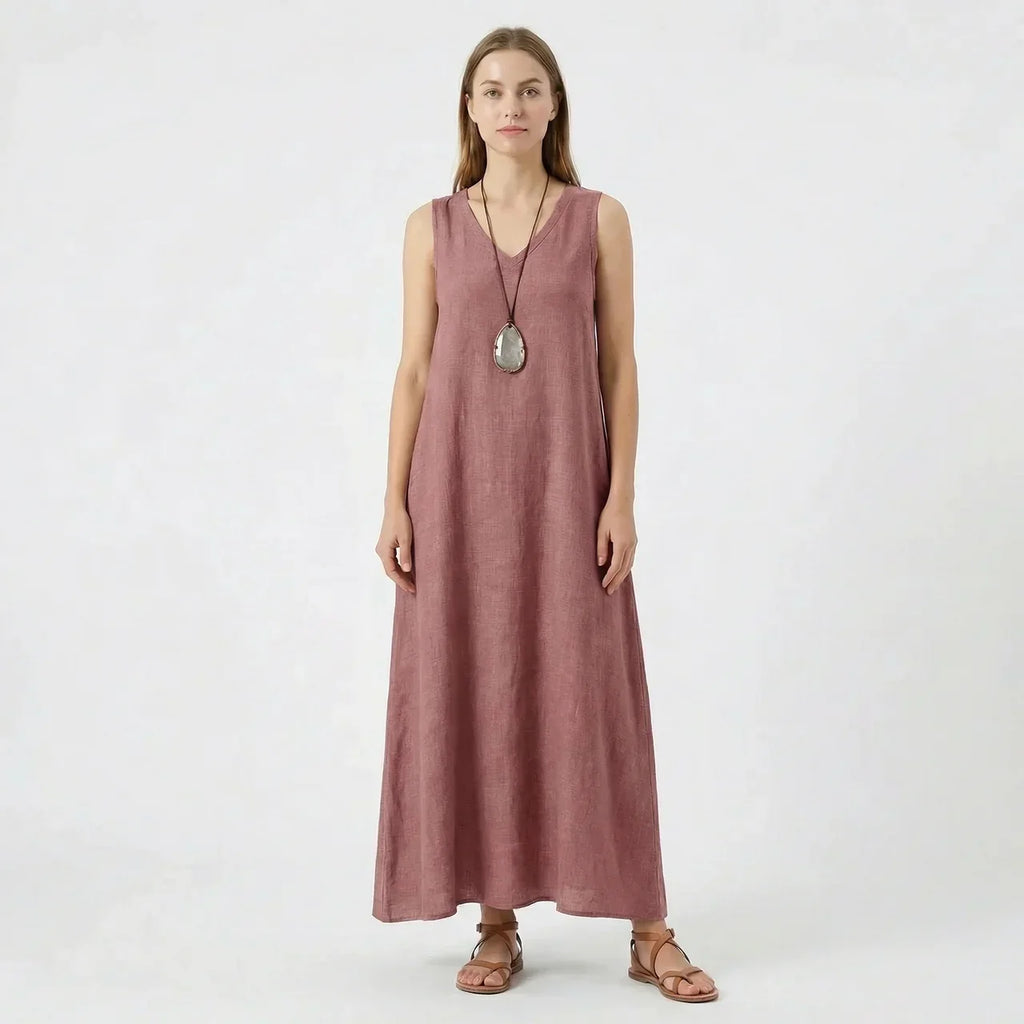 Women's A-Line Summer Sleeveless Midi Dress
