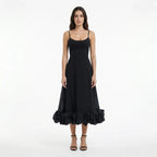 Women's Elegant Wedding Guest Midi Dress