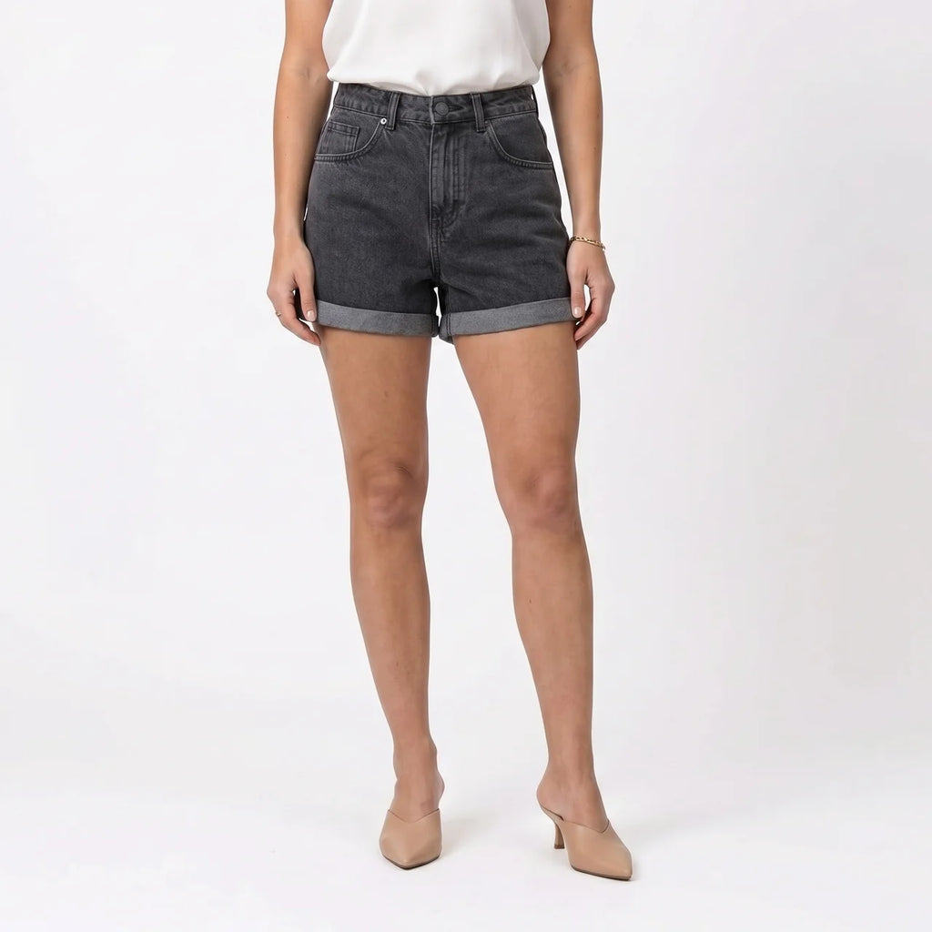 Valenomode - Women’s High Rise Denim Shorts