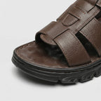 Valenomode - Men’s Leather Strap Summer Sandals