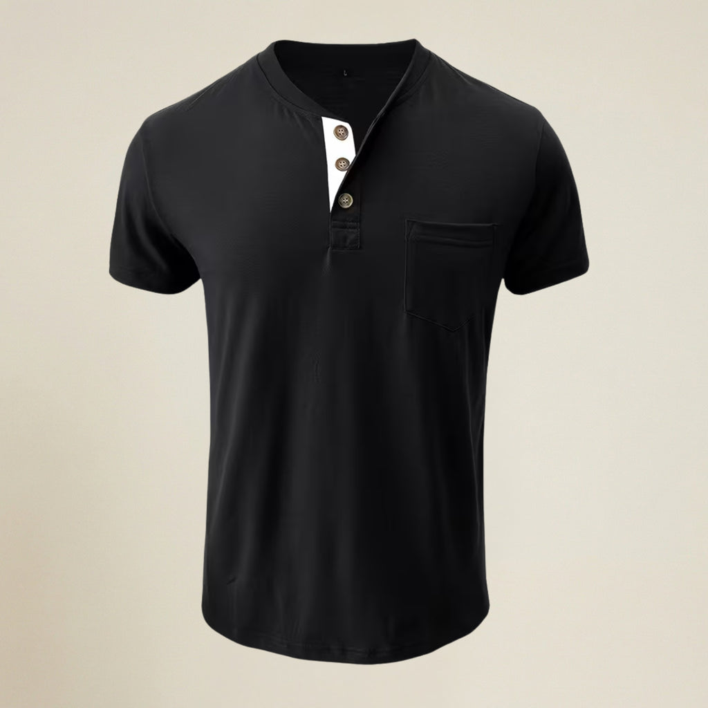 Valenomode - Men’s Button Neck T-Shirt