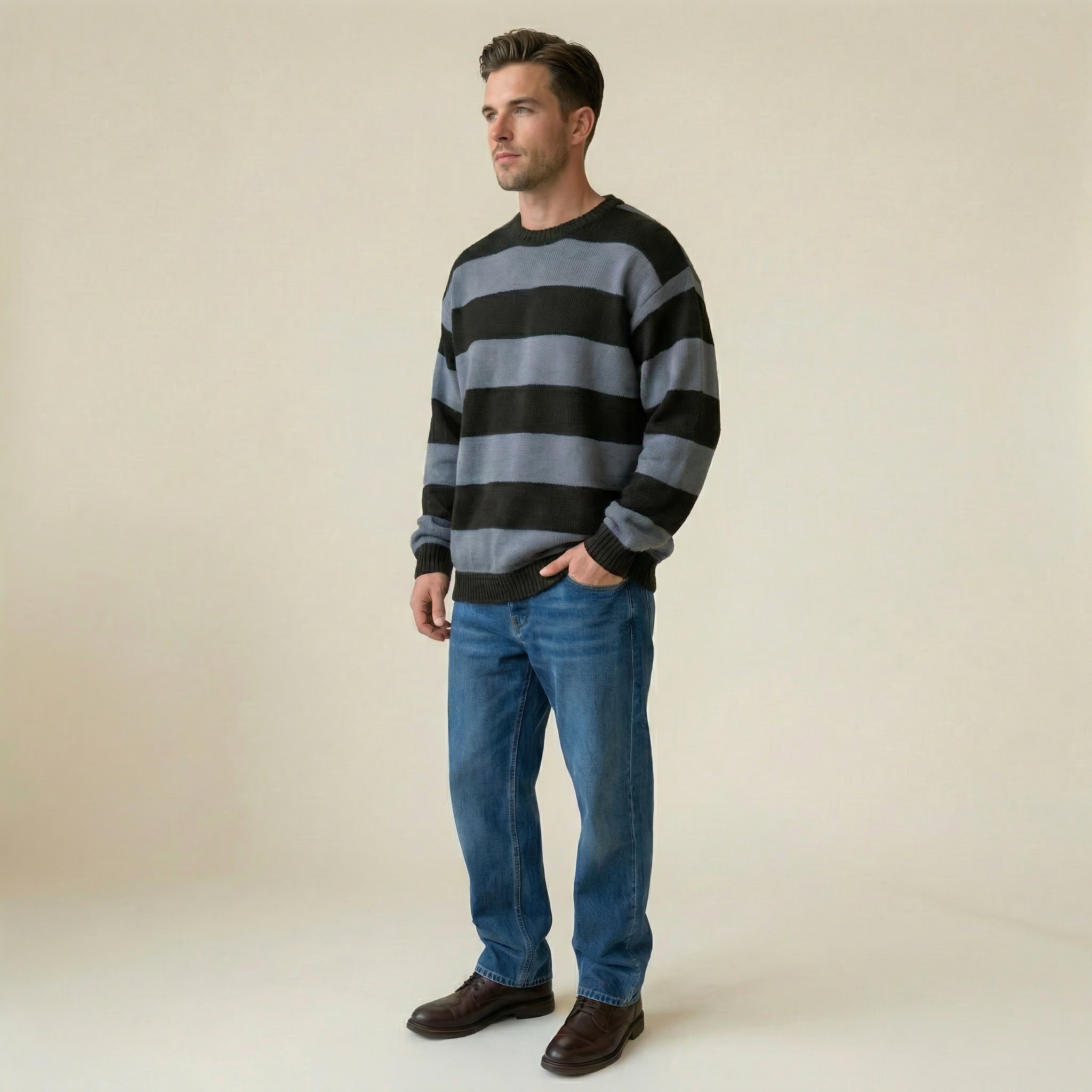 Valenomode - Men’s  Crew Neck Sweater
