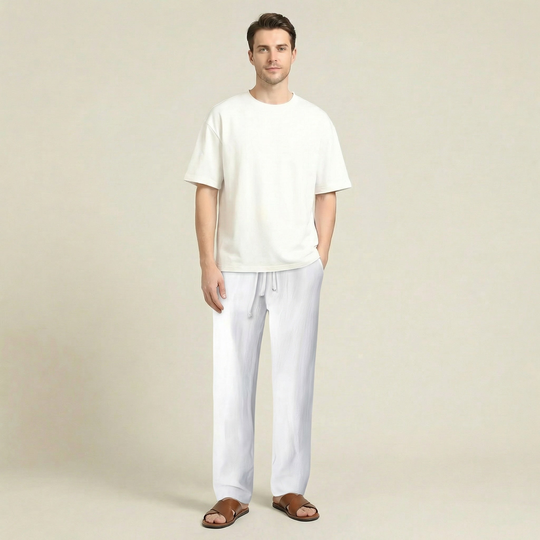 Valenomode - Men’s Drawstring Waist Pants