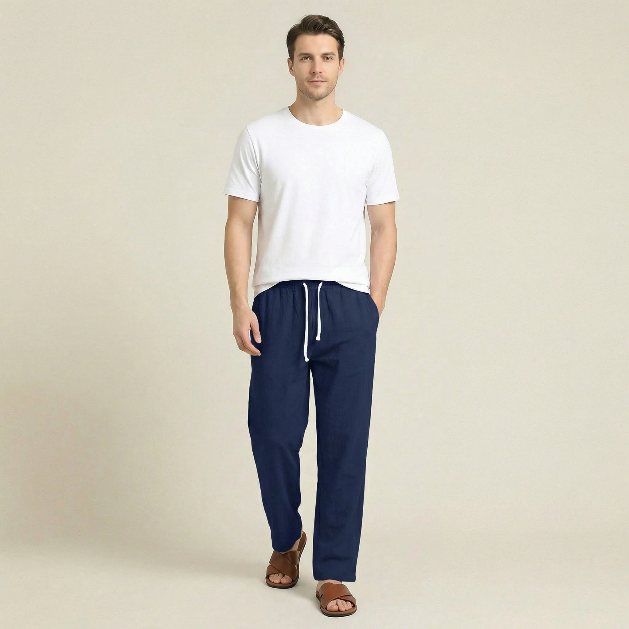 Valenomode - Men’s Drawstring Waist Pants