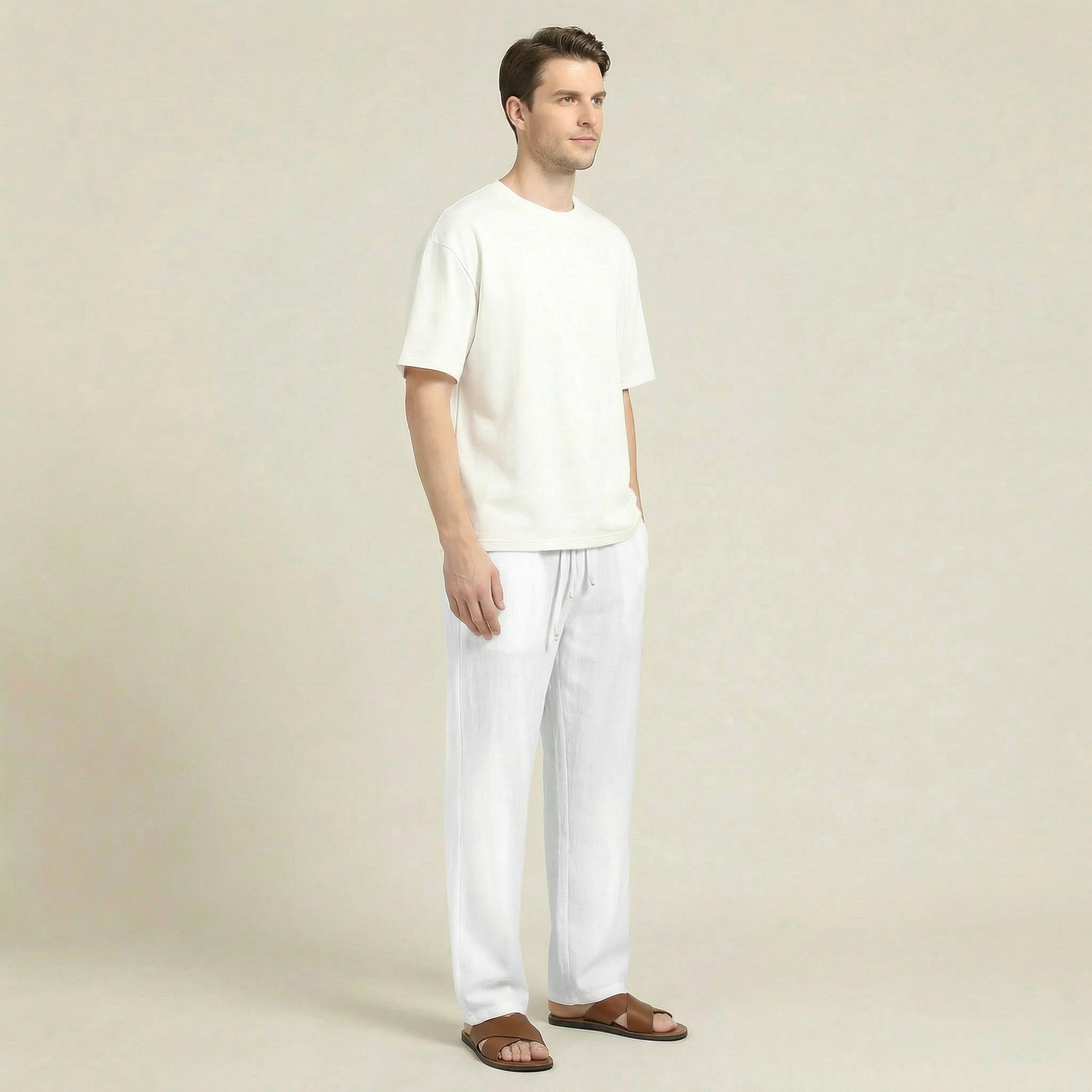 Valenomode - Men’s Drawstring Waist Pants