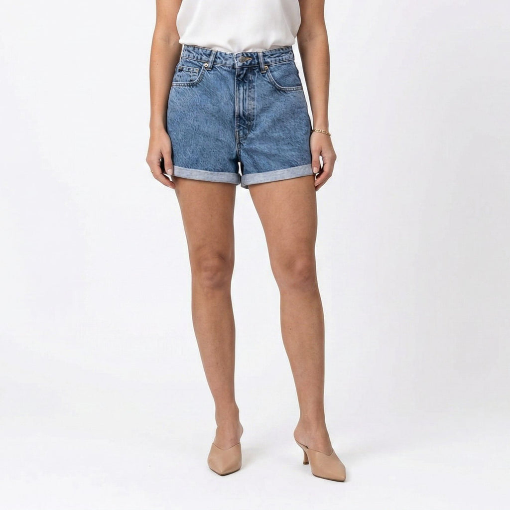 Valenomode - Women’s High Rise Denim Shorts