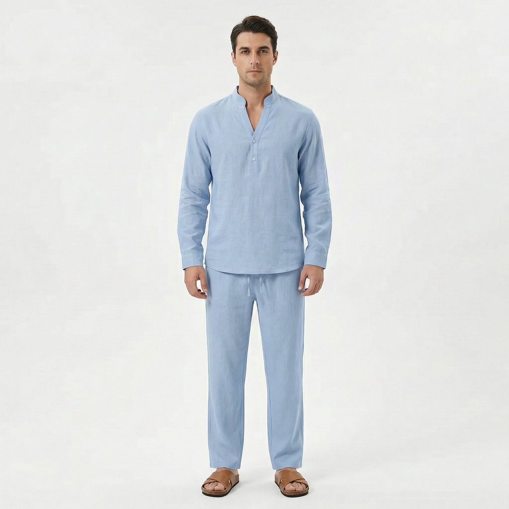Men's Linen Two-Piece Set
