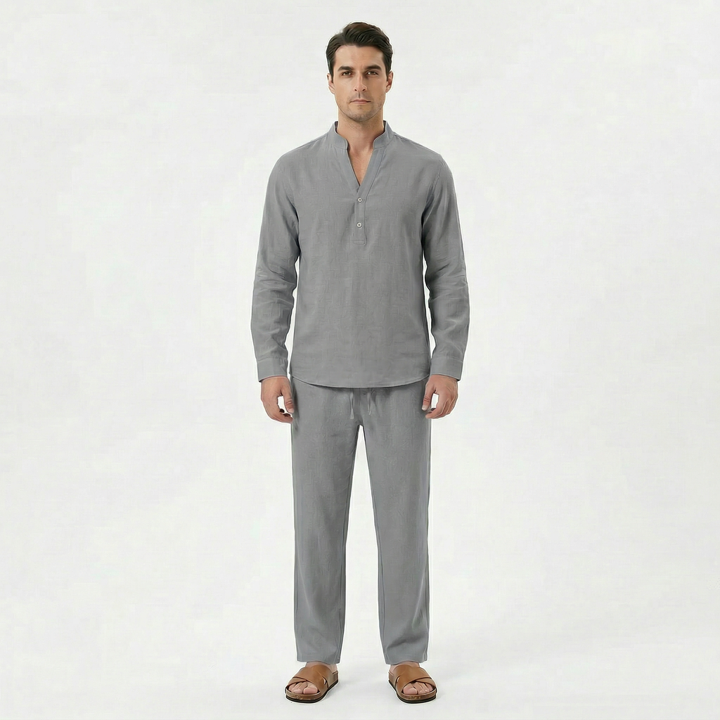 Men's Linen Two-Piece Set