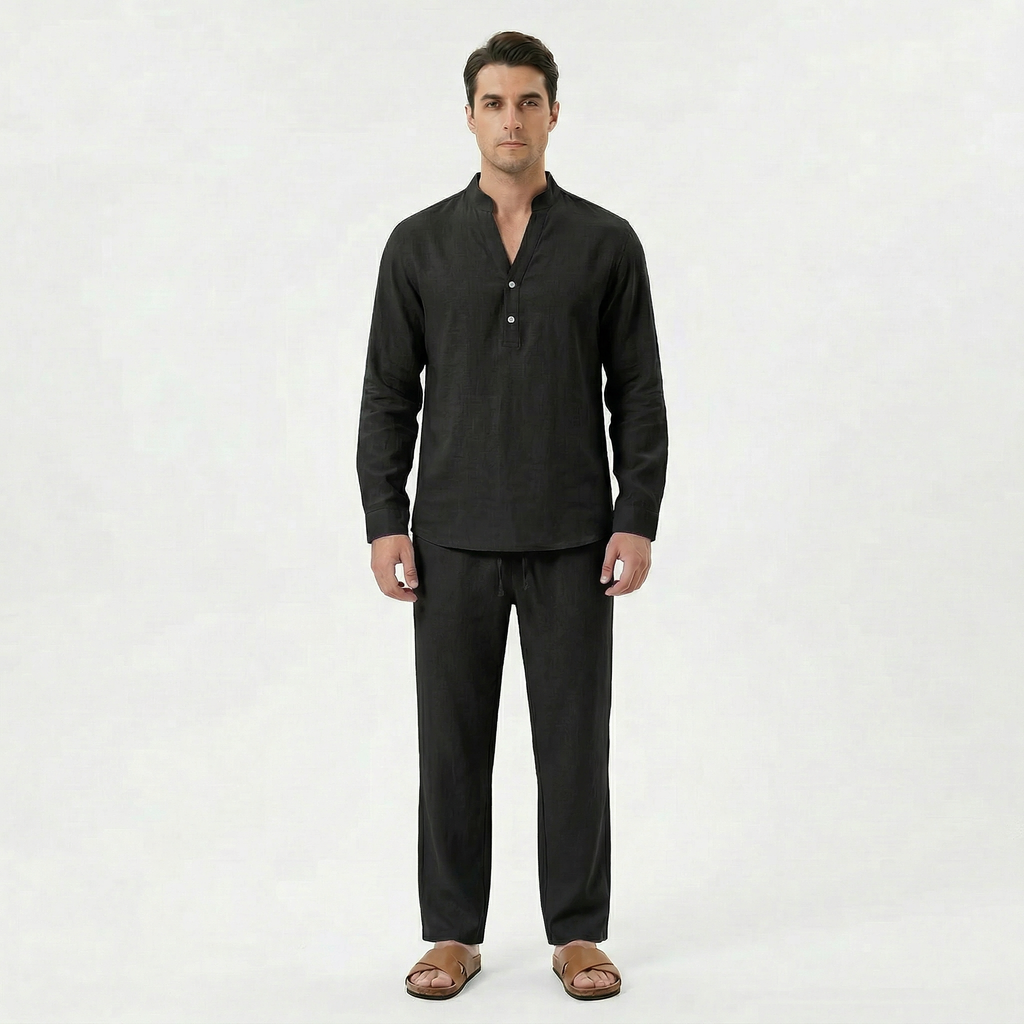 Men's Linen Two-Piece Set